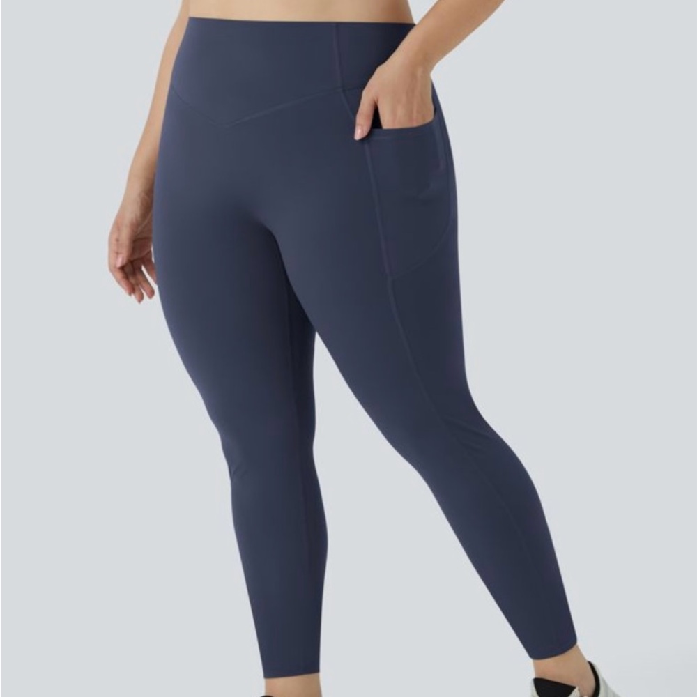 NWT Halara UltraSculpt Butt Lifting Tummy Control Leggings 1X Mood Indigo